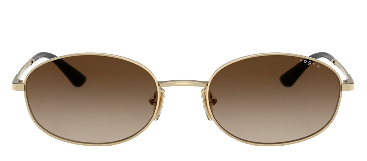 Vogue Eyewear VO 4323S 848/13 Oval Metal Gold Sunglasses with Brown Gradient Lens sold by Gaffos