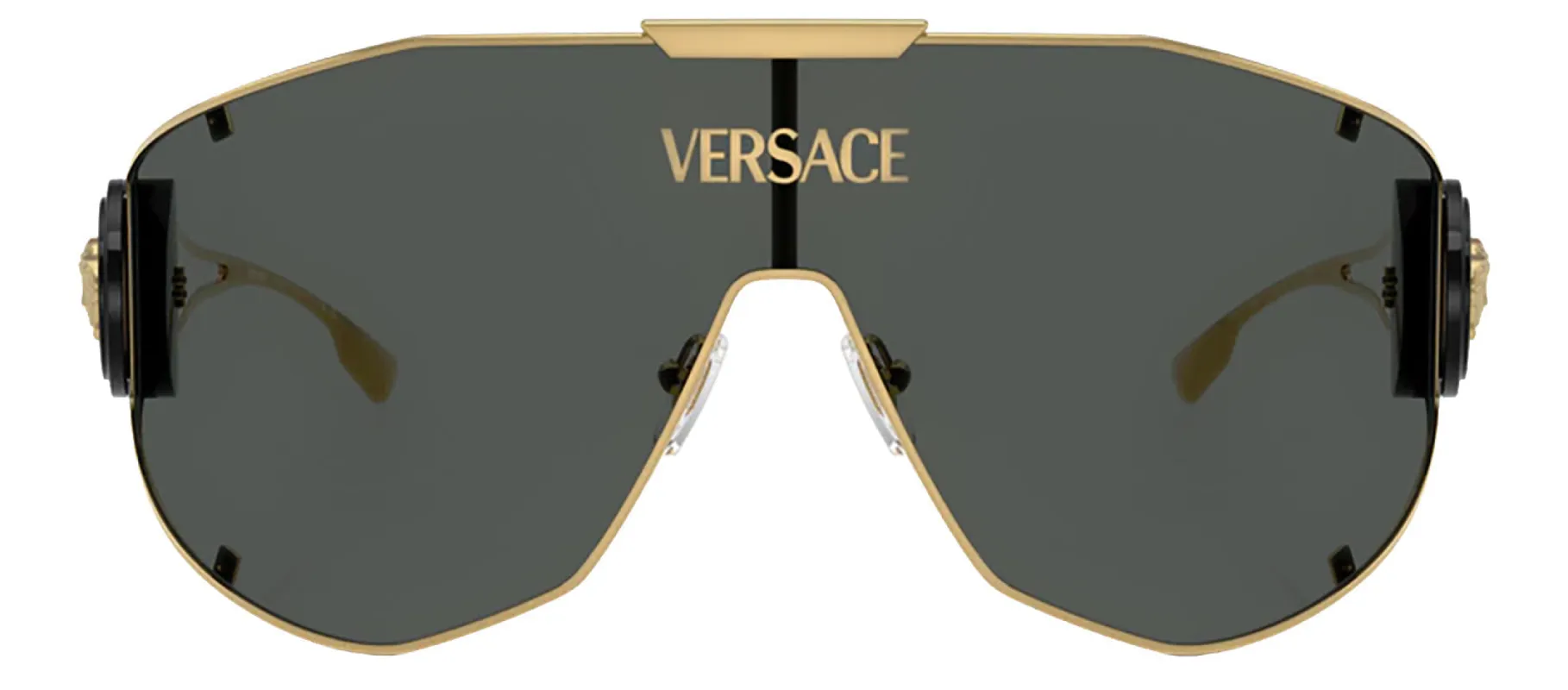 Versace VE 2268 100287 Shield Metal Gold Sunglasses with Grey Lens sold by Gaffos