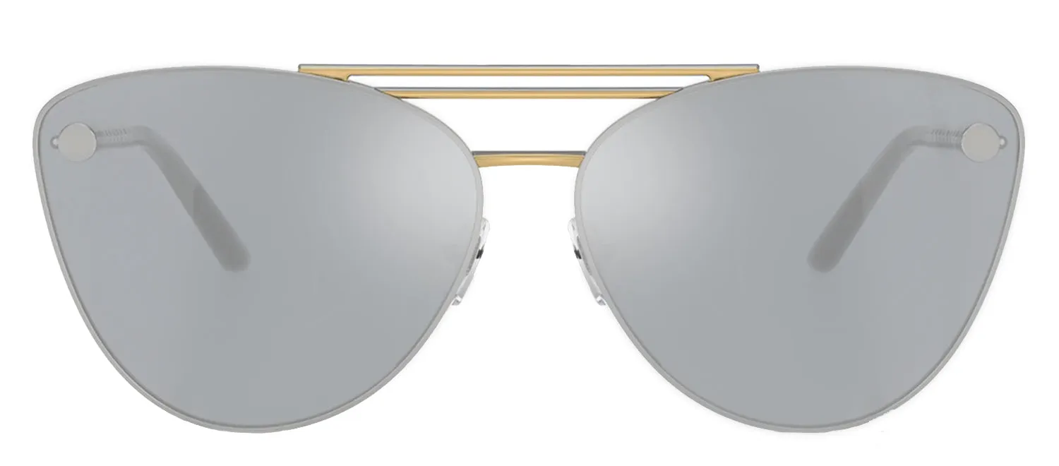 Versace VE 2267 15141U Cat-Eye Metal Silver Sunglasses with Silver Mirror Lens sold by Gaffos