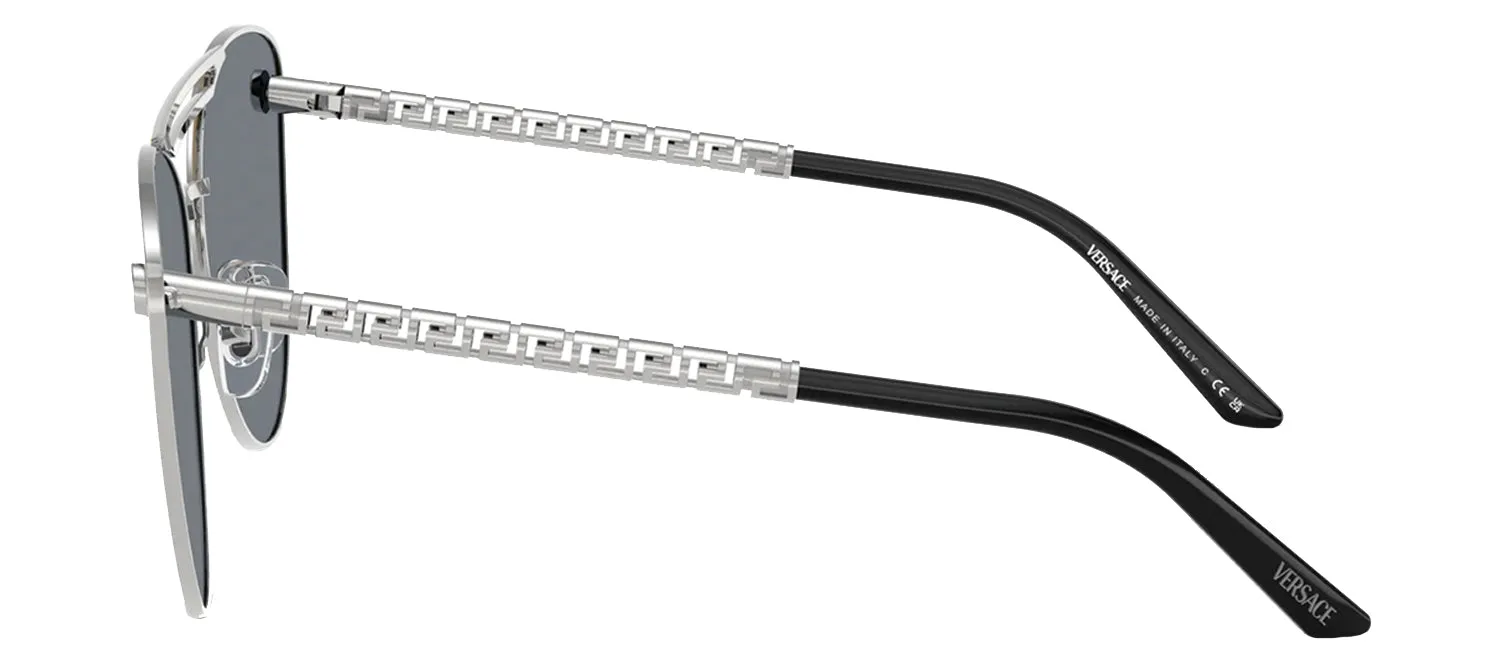 Versace VE 2267 15141U Cat-Eye Metal Silver Sunglasses with Silver Mirror Lens sold by Gaffos product image thumbnail 3