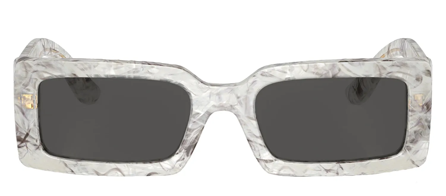 Dolce & Gabbana DG 4416 342887 Rectangle Acetate Gray Sunglasses with Dark Gray Standard Lens sold by Gaffos