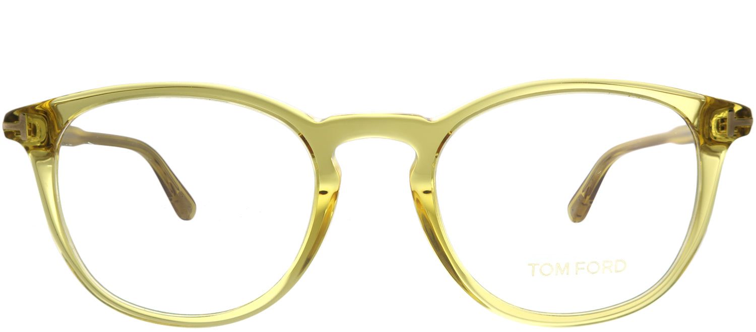 Tom Ford FT 5401 041 Round Plastic Yellow Eyeglasses with Demo Lens sold by Gaffos