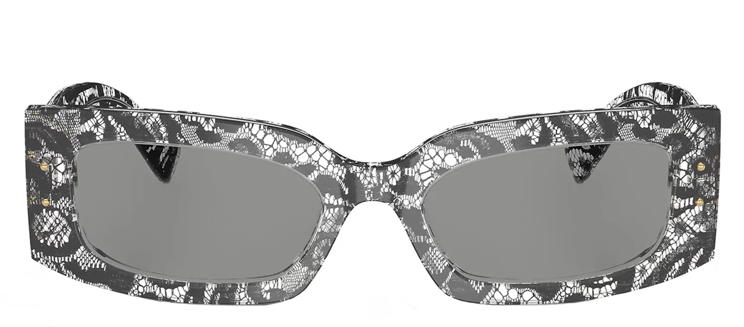 Dolce & Gabbana DG 4479 3287/1 Rectangle Plastic Black Sunglasses with Grey Lens sold by Gaffos