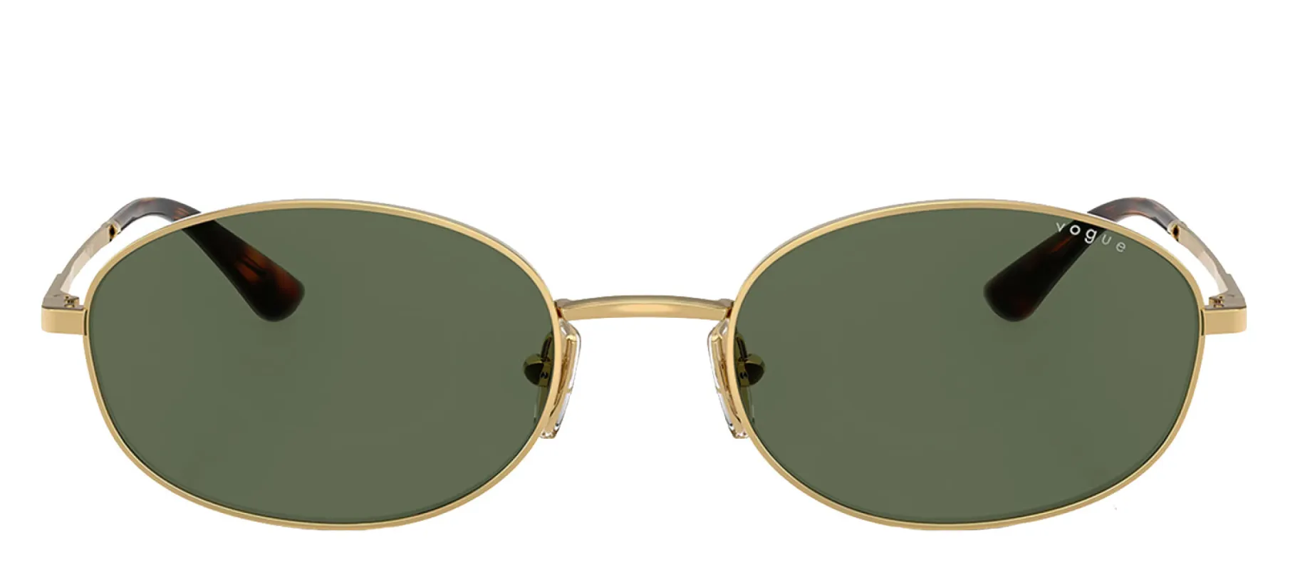 Vogue Eyewear VO 4323S 280/71 Oval Metal Gold Sunglasses with Green Lens sold by Gaffos