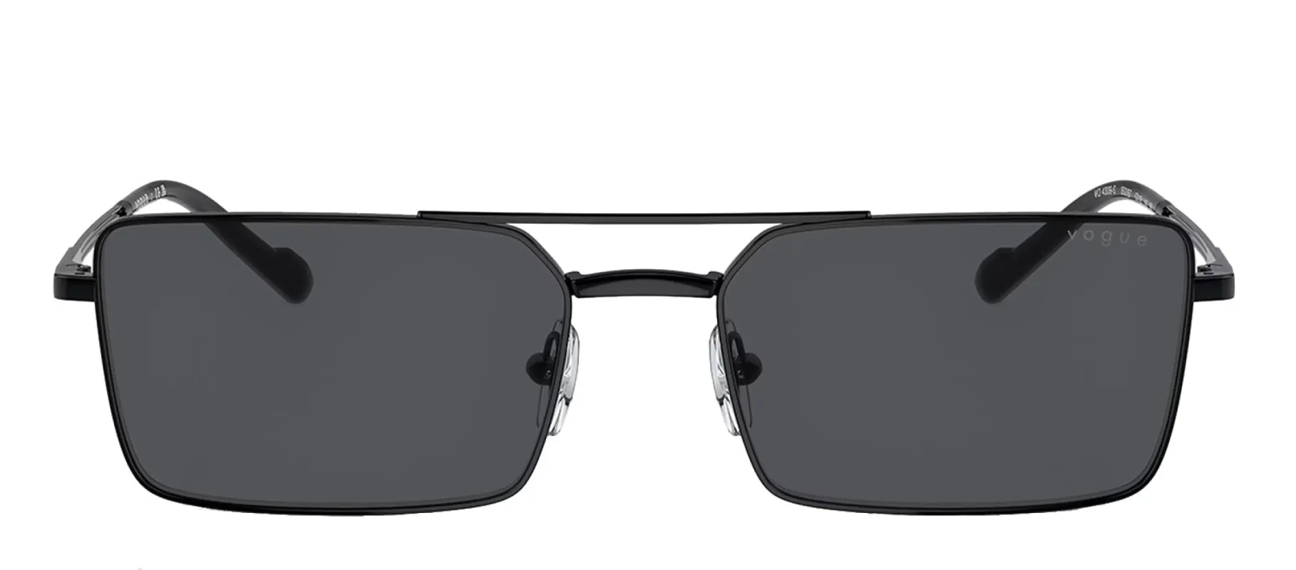 Vogue Eyewear VO 4309S 352/87 Rectangle Metal Black Sunglasses with Grey Lens sold by Gaffos