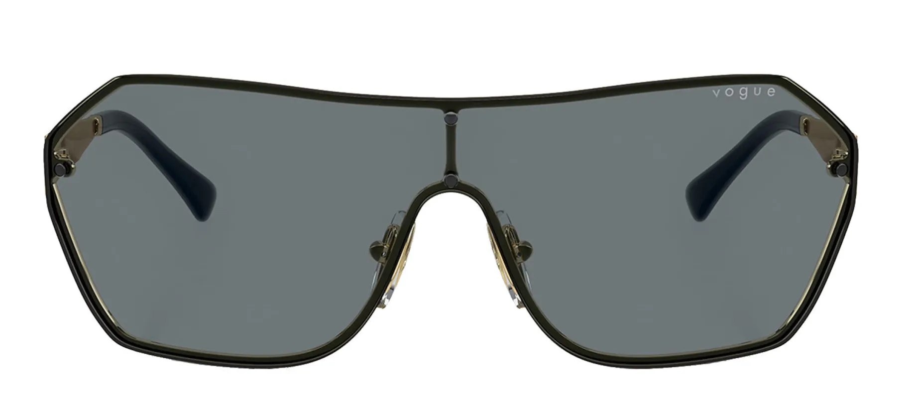 Vogue Eyewear VO 4302S 848/80 Irregular Metal Gold Sunglasses with Blue Lens made by Vogue Eyewear