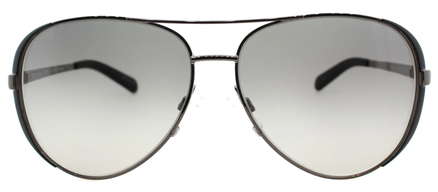 Michael Kors Chelsea MK 5004 101311 Aviator Metal Ruthenium/ Gunmetal Sunglasses with Grey Gradient Lens sold by Gaffos