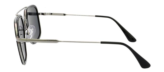 Prada PR 57XS M4Y5S0 Square Metal Black Sunglasses with Grey Lens sold by Gaffos