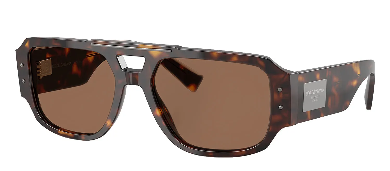 Dolce & Gabbana DG 4482 502/73 Pilot Plastic Havana Sunglasses with Brown Lens sold by Gaffos product image thumbnail 2