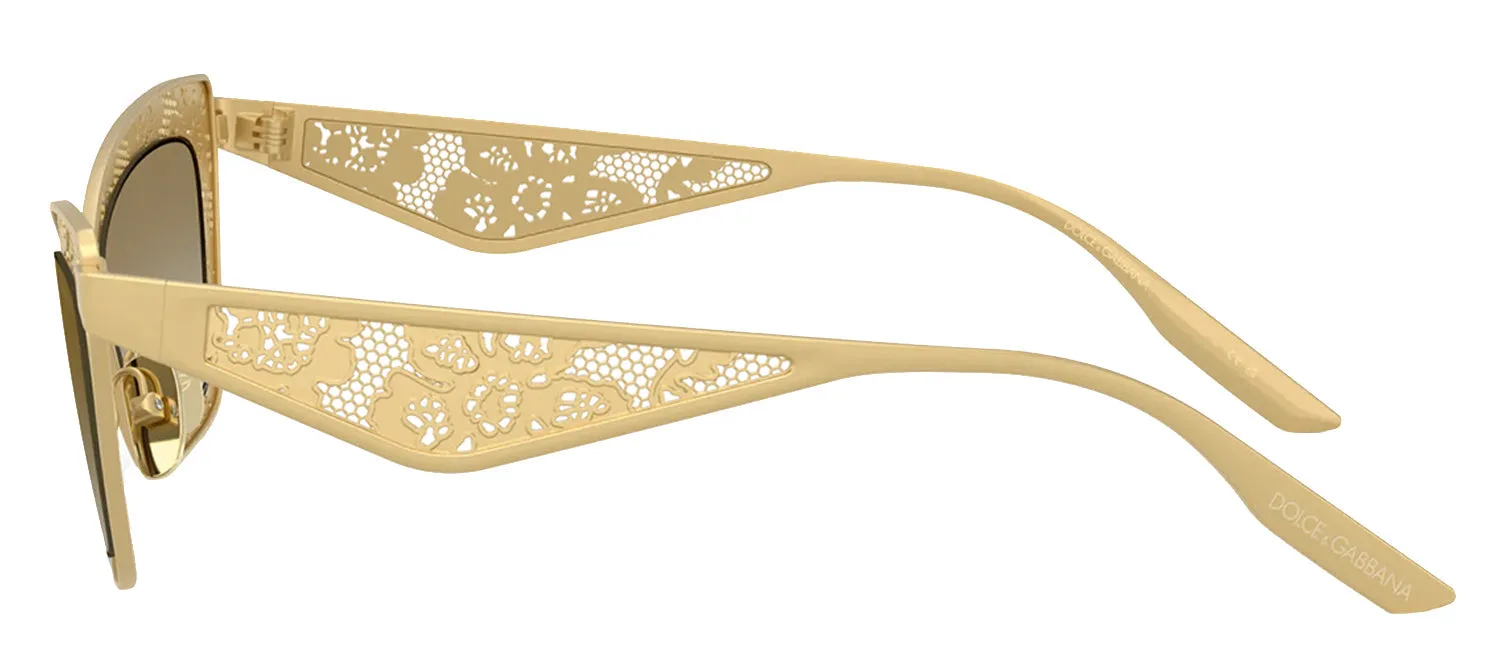 Dolce & Gabbana DG 2311 12246E Cat-Eye Metal Gold Sunglasses with Brown Gradient Lens sold by Gaffos product image thumbnail 3