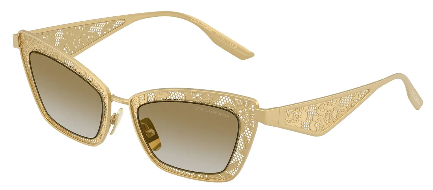 Dolce & Gabbana DG 2311 12246E Cat-Eye Metal Gold Sunglasses with Brown Gradient Lens sold by Gaffos product image thumbnail 2