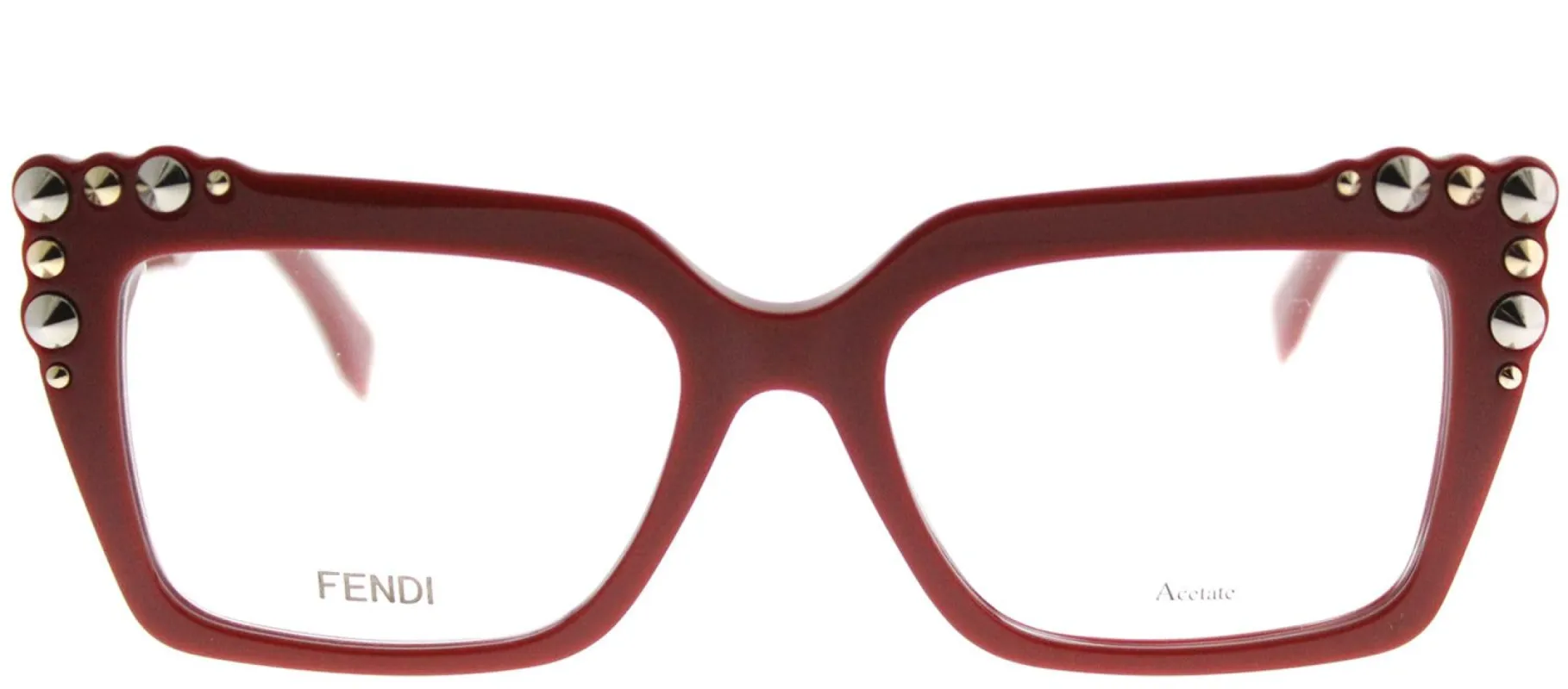 Fendi FF 0262 C9A Square Plastic Burgundy/ Red Eyeglasses with Demo Lens sold by Gaffos