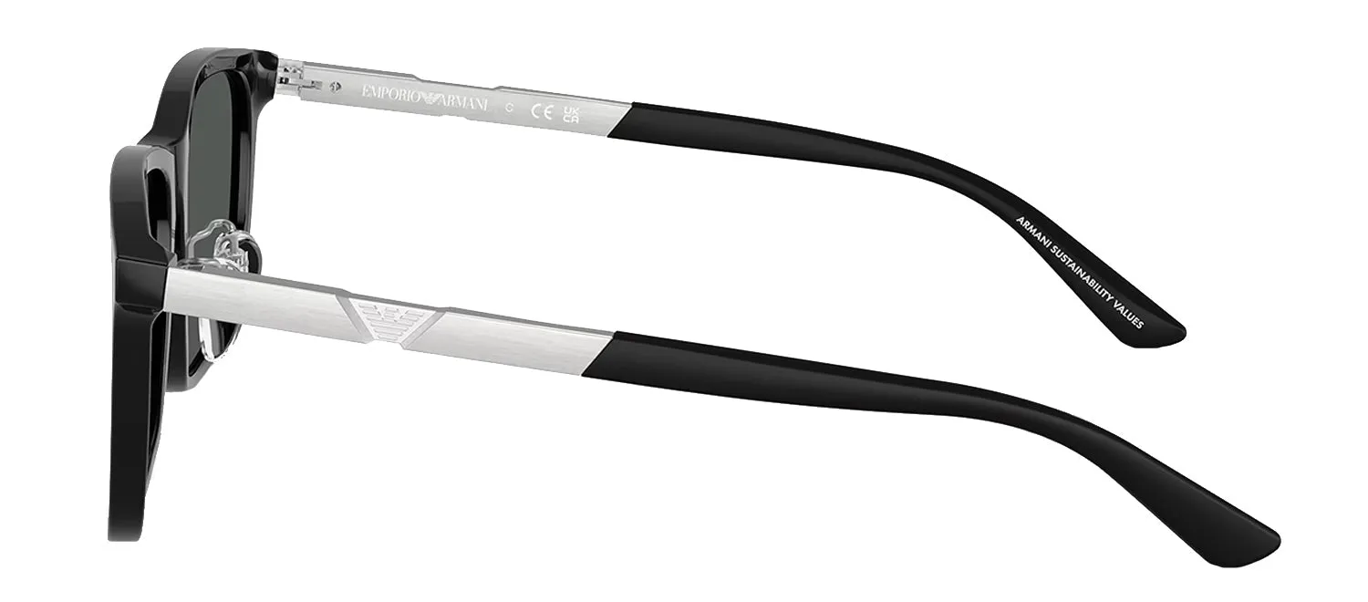 Emporio Armani EA 4241D 501787 Square Metal Black Sunglasses with Grey Lens sold by Gaffos product image thumbnail 3