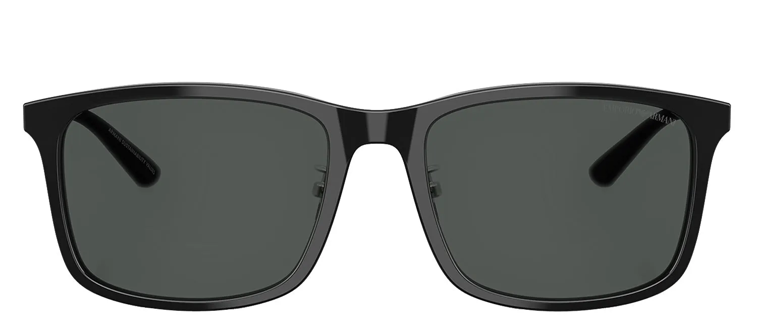 Emporio Armani EA 4241D 501787 Square Metal Black Sunglasses with Grey Lens sold by Gaffos