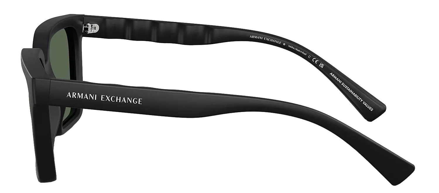 Armani Exchange AX 4147S 807 Square Plastic Black Sunglasses with Green Lens sold by Gaffos product image thumbnail 3