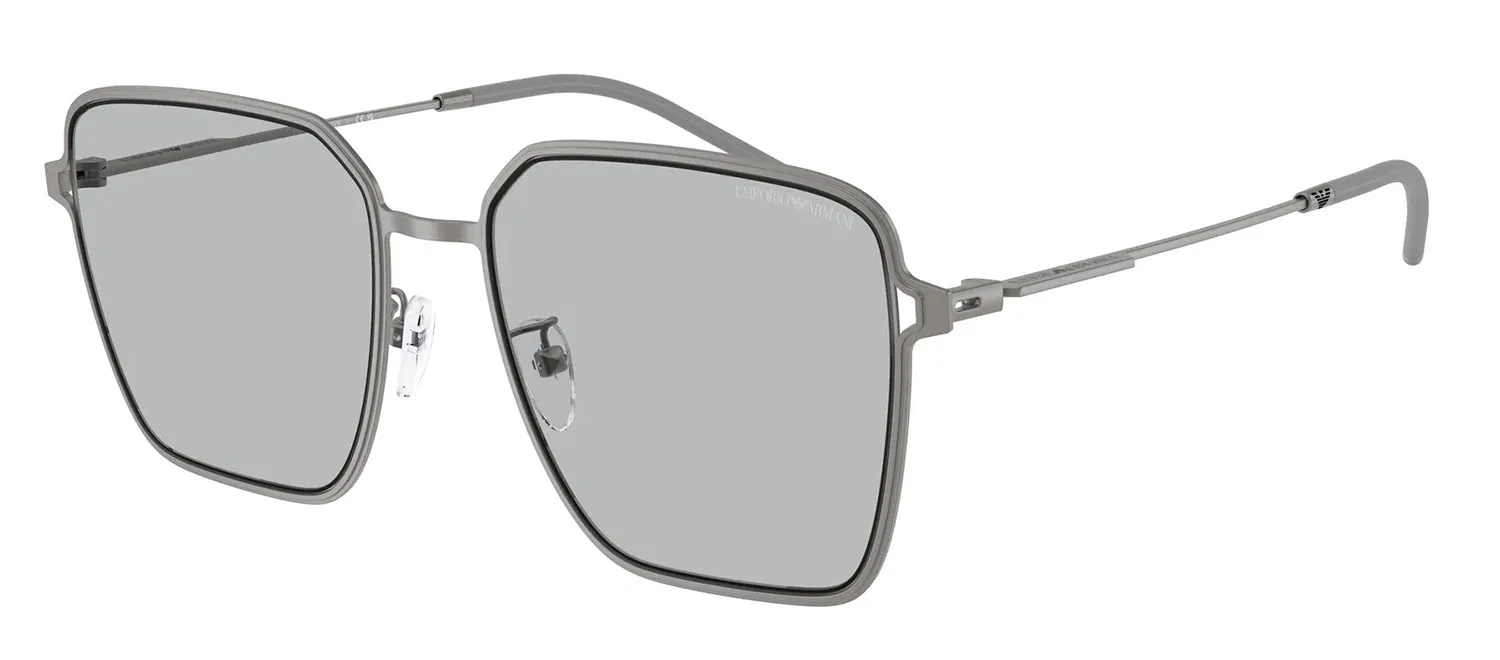 Emporio Armani EA 2159D 300387 Square Metal Gunmetal Sunglasses with Grey Lens sold by Gaffos product image thumbnail 2