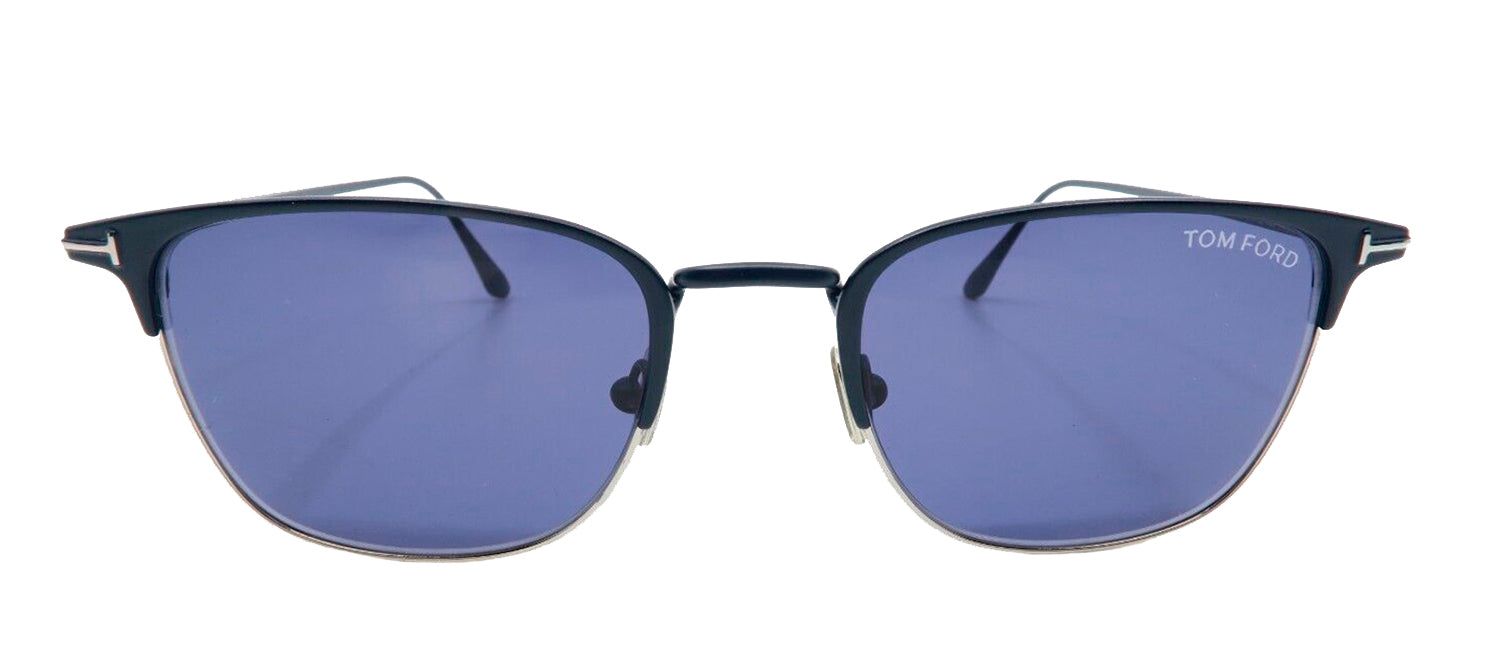 Tom Ford Liv TF 851 91V Square Metal Blue Sunglasses with Blue Lens sold by Gaffos