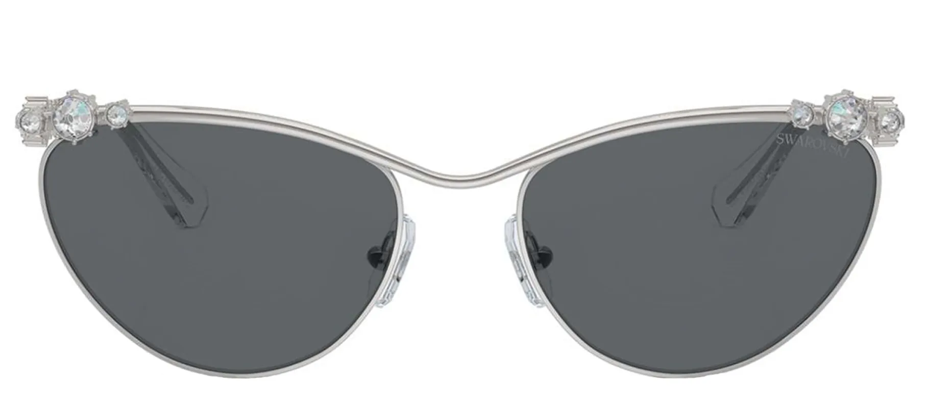 Swarovski SK 7017 400187 Cat-Eye Metal Silver Sunglasses with Grey Lens sold by Gaffos