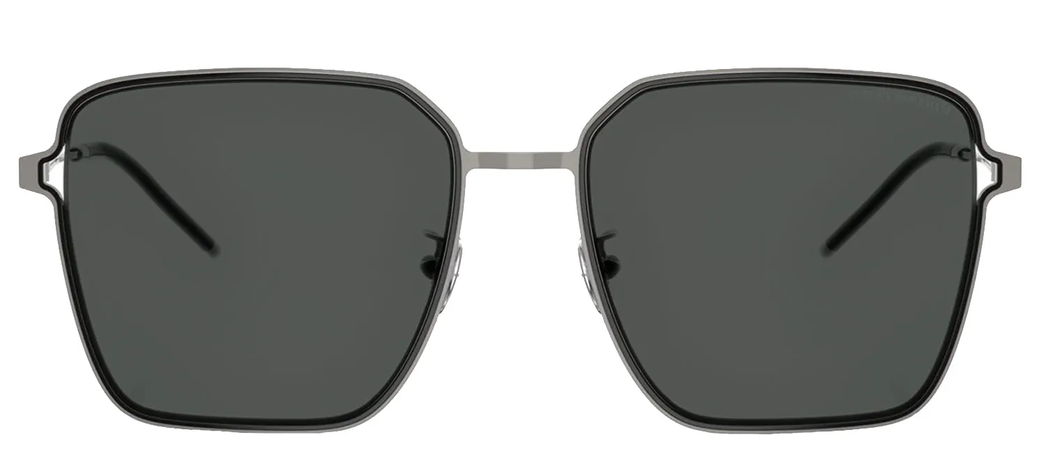 Emporio Armani EA 2159D 301487 Square Metal Gunmetal Sunglasses with Grey Lens sold by Gaffos