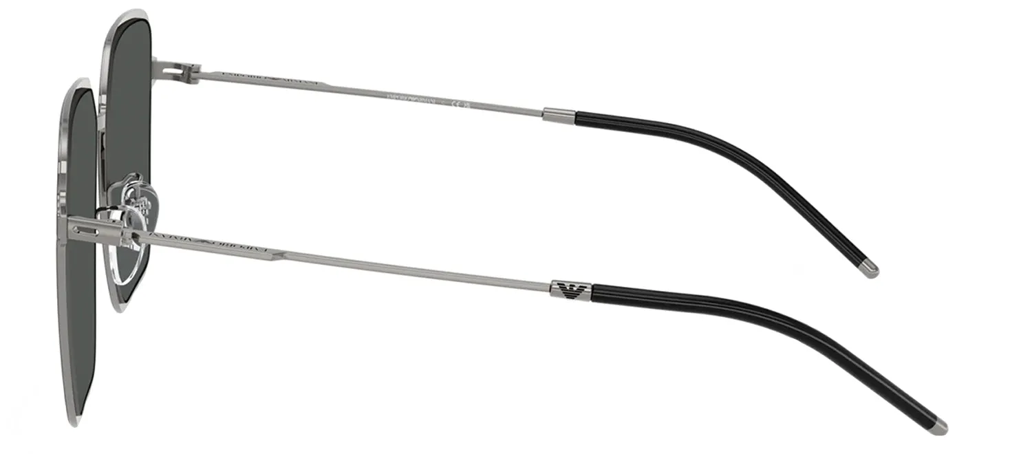 Emporio Armani EA 2159D 301487 Square Metal Gunmetal Sunglasses with Grey Lens sold by Gaffos product image thumbnail 3