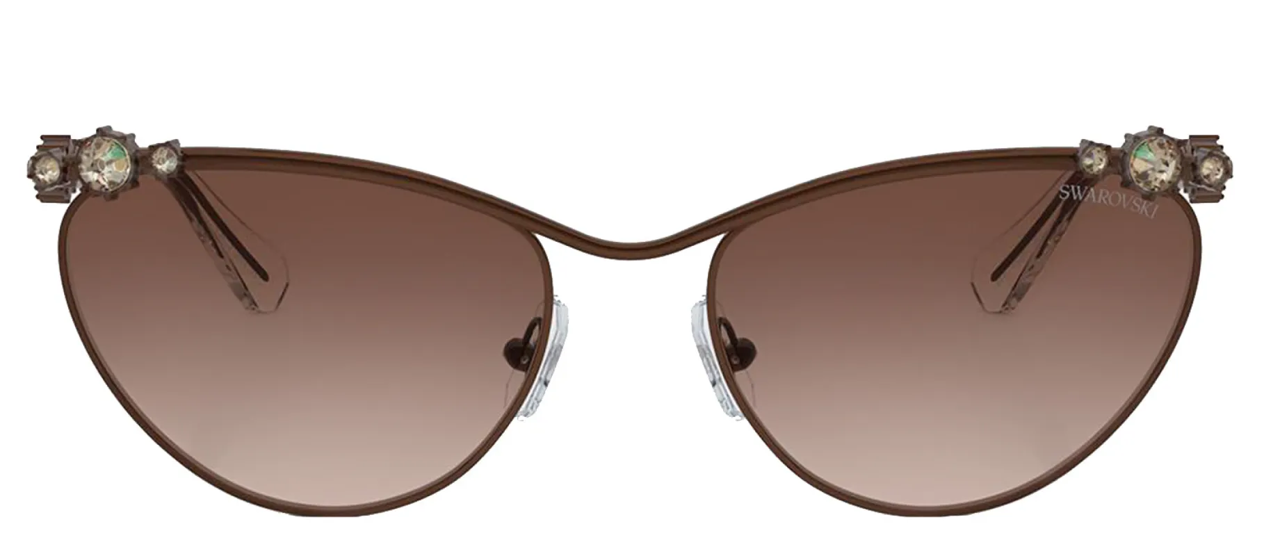 Swarovski SK 7017 400213 Cat-Eye Metal Brown Sunglasses with Brown Gradient Lens sold by Gaffos