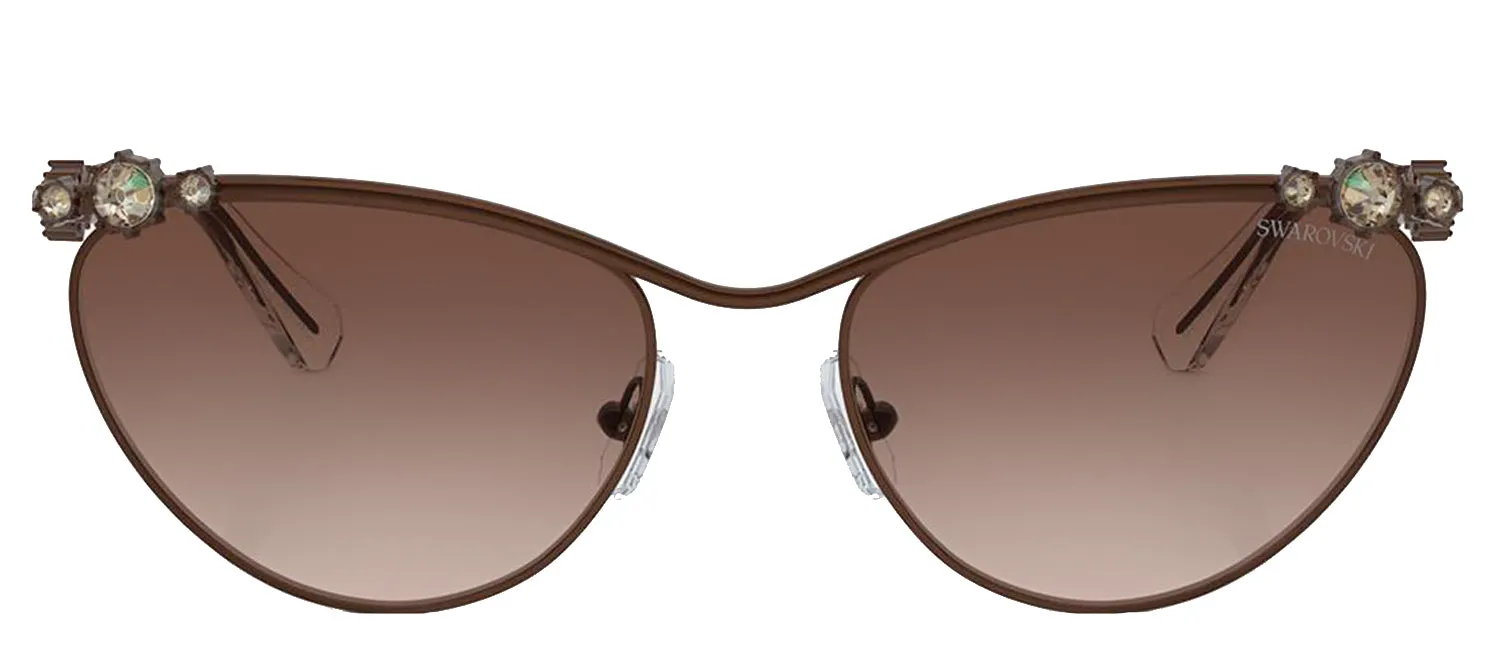 Swarovski SK 7017 400213 Cat-Eye Metal Brown Sunglasses with Brown Gradient Lens sold by Gaffos