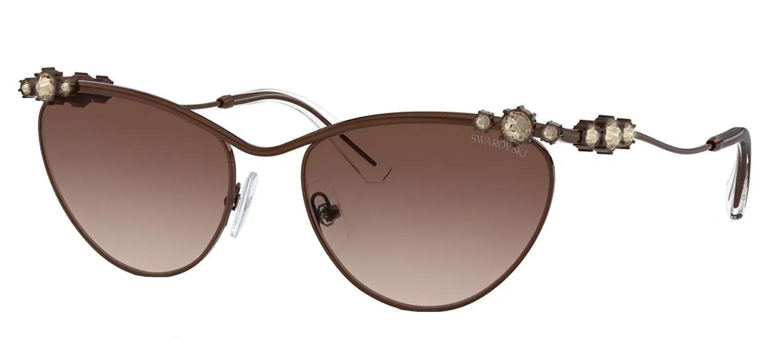 Swarovski SK 7017 400213 Cat-Eye Metal Brown Sunglasses with Brown Gradient Lens sold by Gaffos product image thumbnail 2