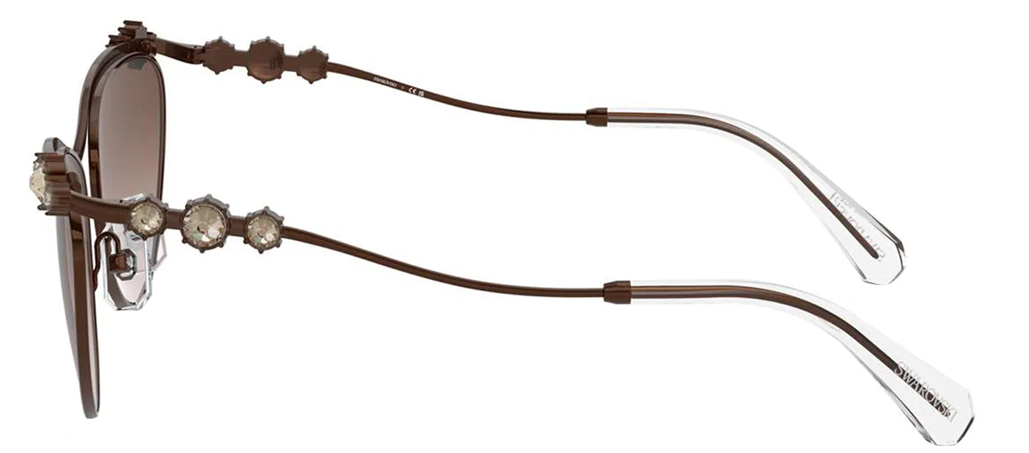 Swarovski SK 7017 400213 Cat-Eye Metal Brown Sunglasses with Brown Gradient Lens sold by Gaffos product image thumbnail 3