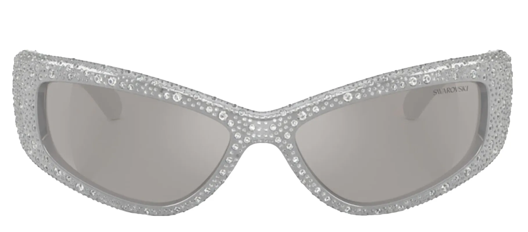 Swarovski SK 6027 10596G Wrap Plastic Grey Sunglasses with Silver Mirror Lens sold by Gaffos