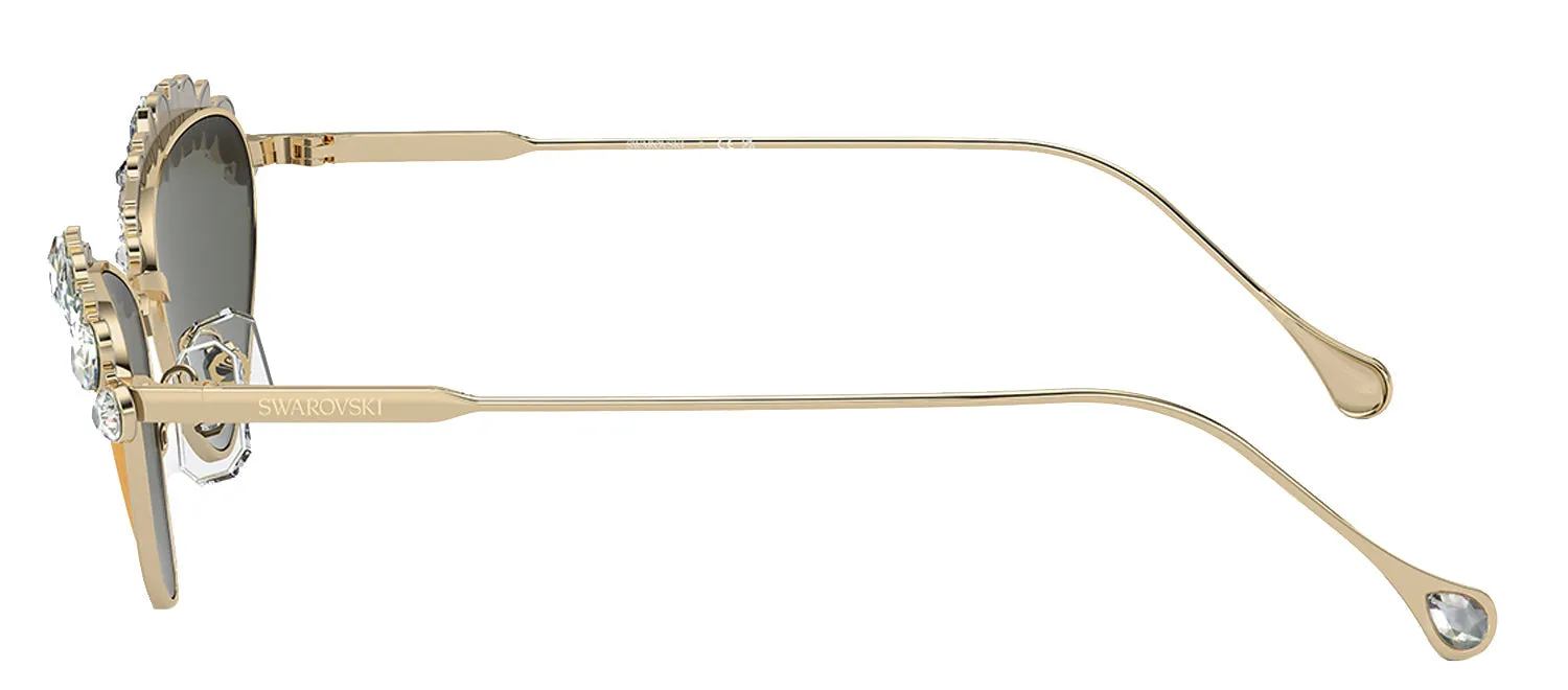 Swarovski SK 7009 40137P Cat-Eye Metal Gold Sunglasses with Gold Mirror Lens sold by Gaffos product image thumbnail 3