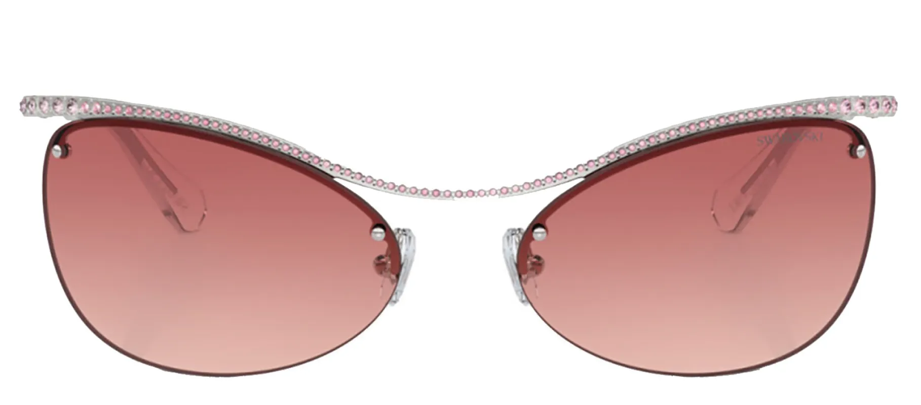 Swarovski SK 7018 4001A5 Irregular Metal Silver Sunglasses with Pink Gradient Lens sold by Gaffos
