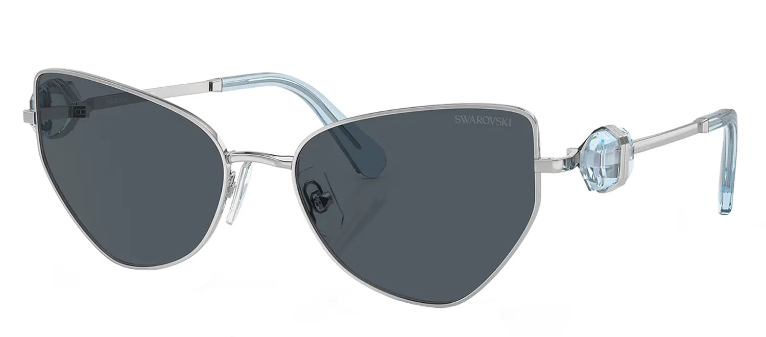 Swarovski SK 7003 400187 Irregular Metal Silver Sunglasses with Grey Lens sold by Gaffos product image thumbnail 2