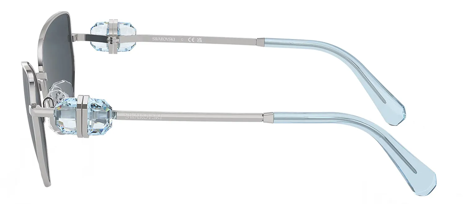 Swarovski SK 7003 400187 Irregular Metal Silver Sunglasses with Grey Lens sold by Gaffos product image thumbnail 3