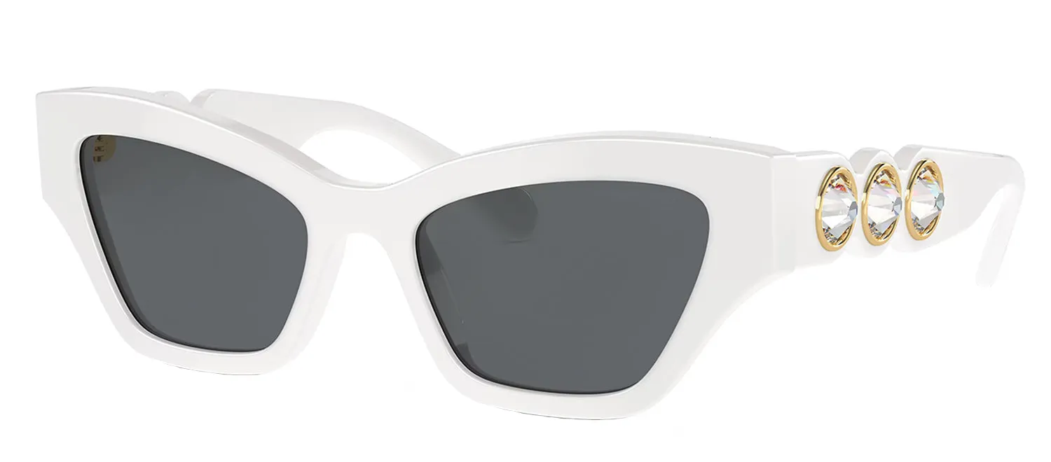 Swarovski SK 6021 105087 Irregular Plastic White Sunglasses with Grey Lens sold by Gaffos product image thumbnail 2