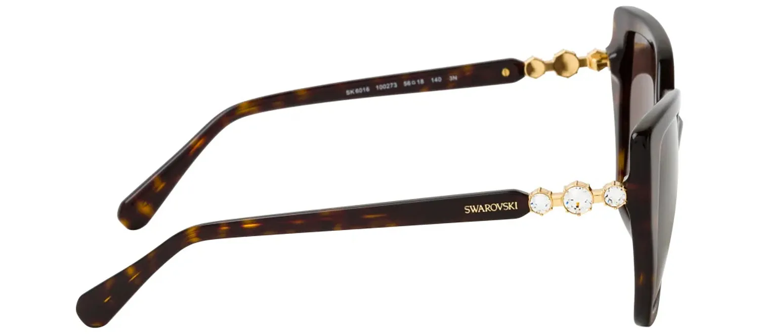 Swarovski SK 6016 100273 Irregular Plastic Havana Sunglasses with Brown Lens sold by Gaffos product image thumbnail 3