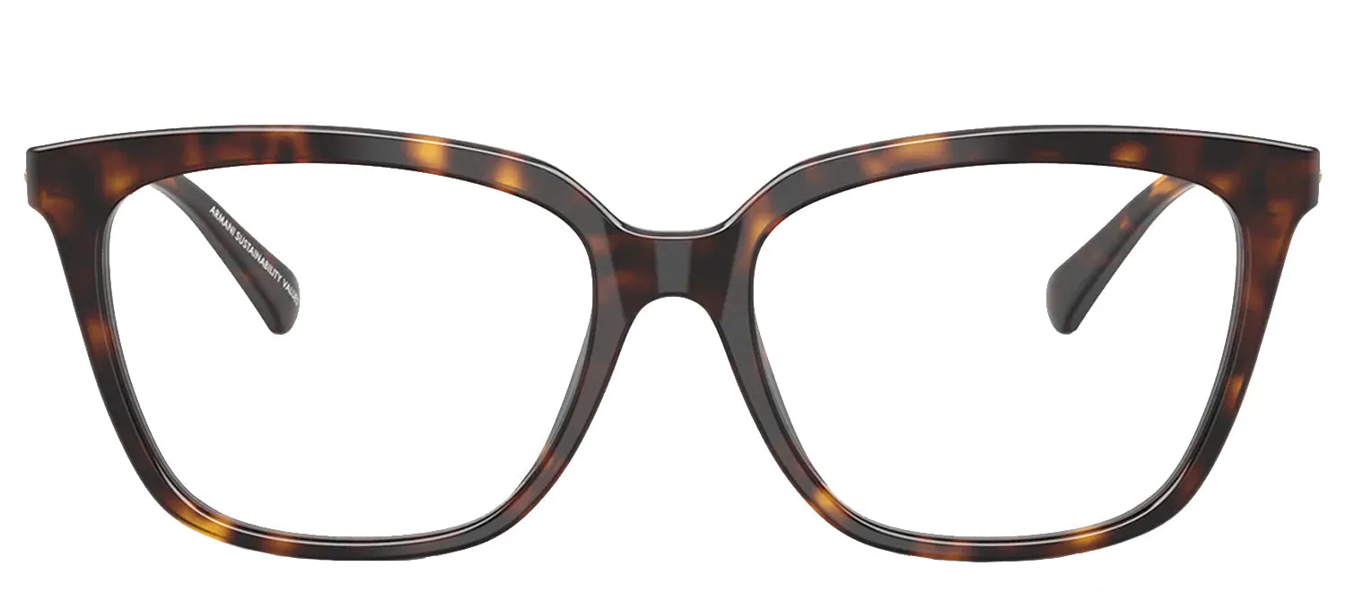 Emporio Armani EA 3248 5026 Cat-Eye Plastic Havana Eyeglasses with Logo Stamped Demo Lenses sold by Gaffos