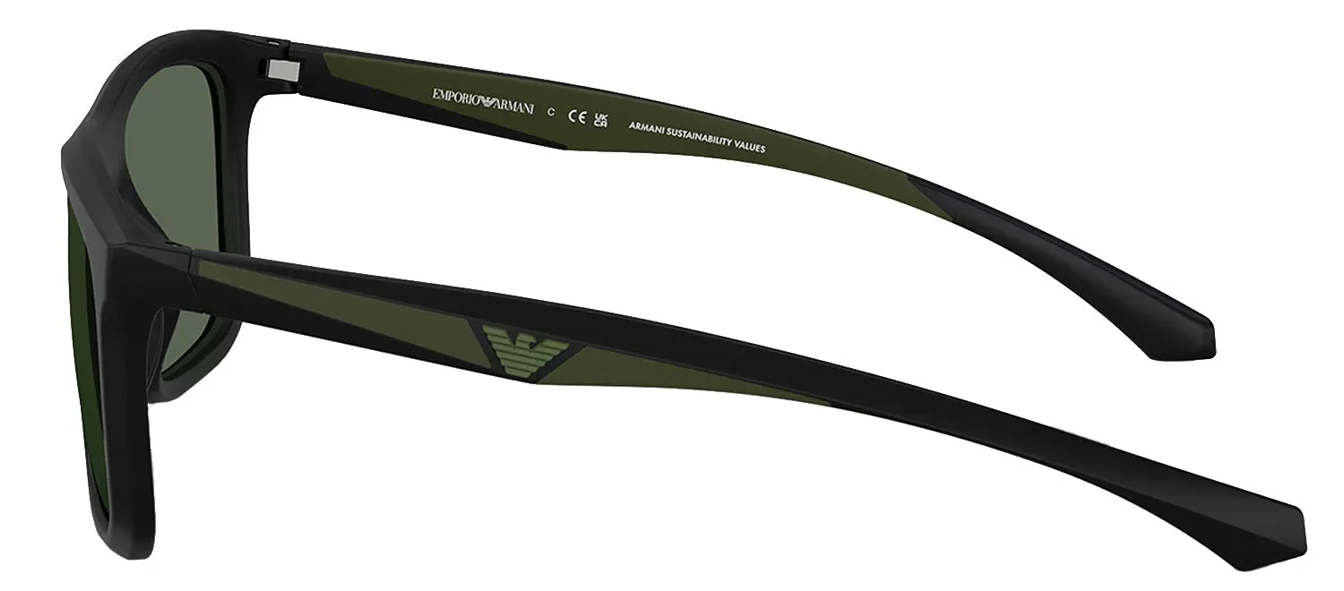Emporio Armani EA 4234U 500171 Square Plastic Black Sunglasses with Green Lens sold by Gaffos product image thumbnail 3