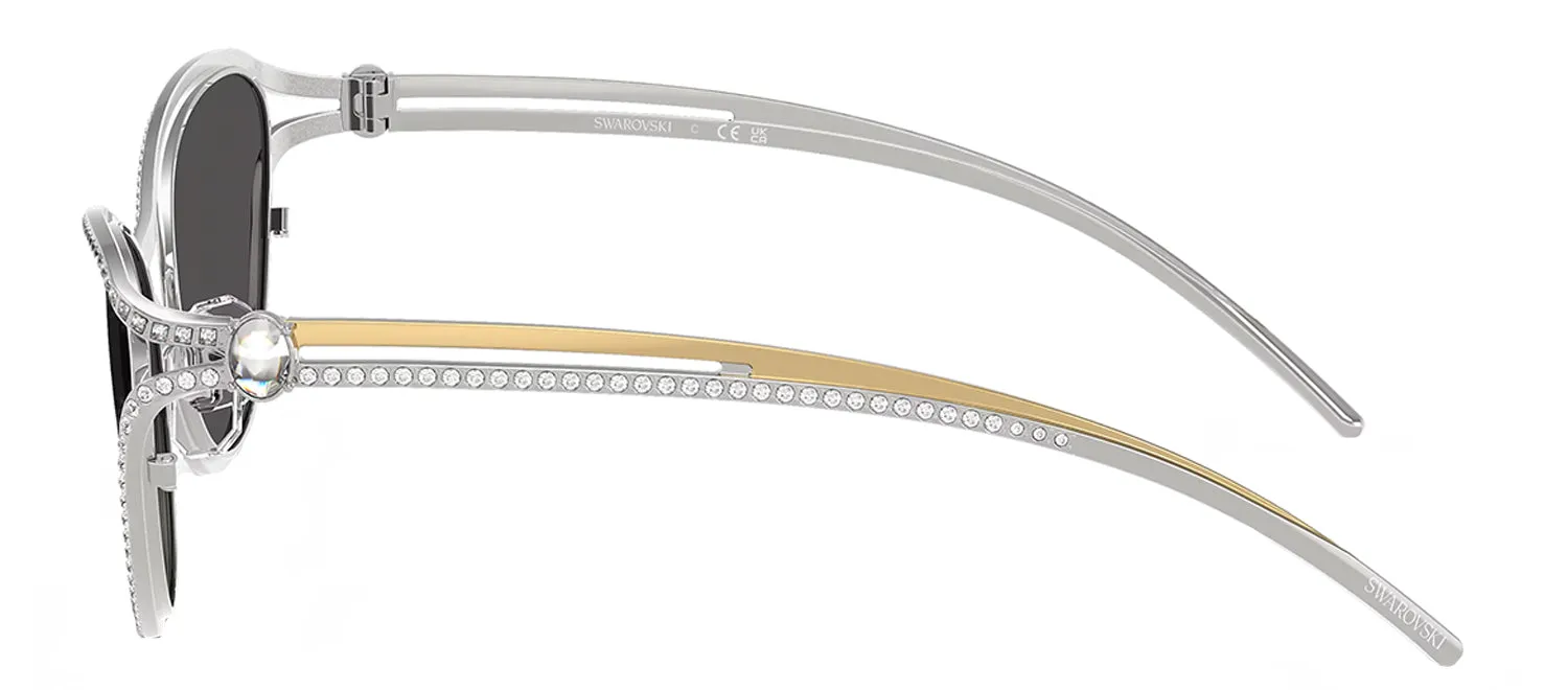 Swarovski SK 7025 400187 Cat-Eye Metal Silver Sunglasses with Grey Lens sold by Gaffos product image thumbnail 3