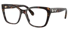 Swarovski SK 2008 1002 Cat-Eye Plastic Havana Eyeglasses with Logo Stamped Demo Lenses sold by Gaffos