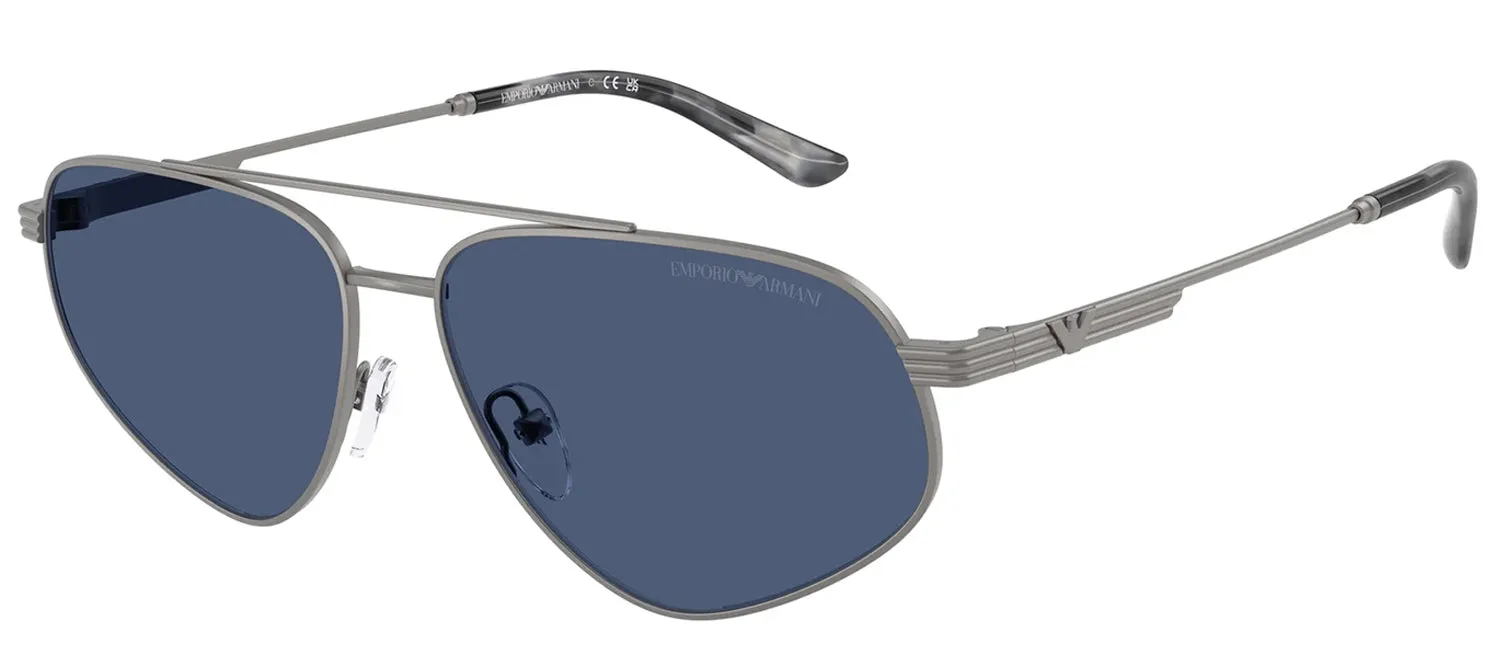 Emporio Armani EA 2156 300380 Pilot Metal Gunmetal Sunglasses with Blue Lens sold by Gaffos product image thumbnail 2