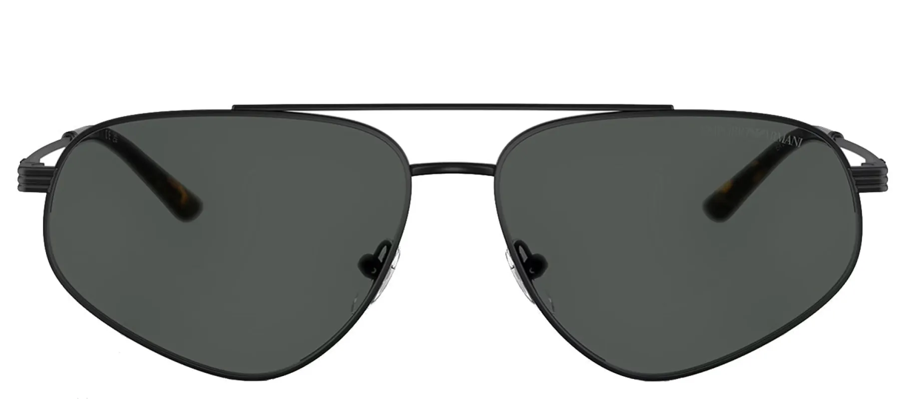 Emporio Armani EA 2156 300187 Pilot Metal Black Sunglasses with Grey Lens sold by Gaffos