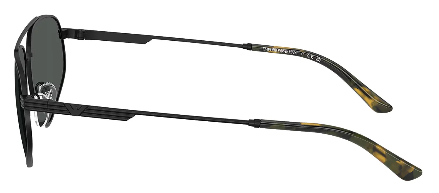 Emporio Armani EA 2156 300187 Pilot Metal Black Sunglasses with Grey Lens sold by Gaffos product image thumbnail 3