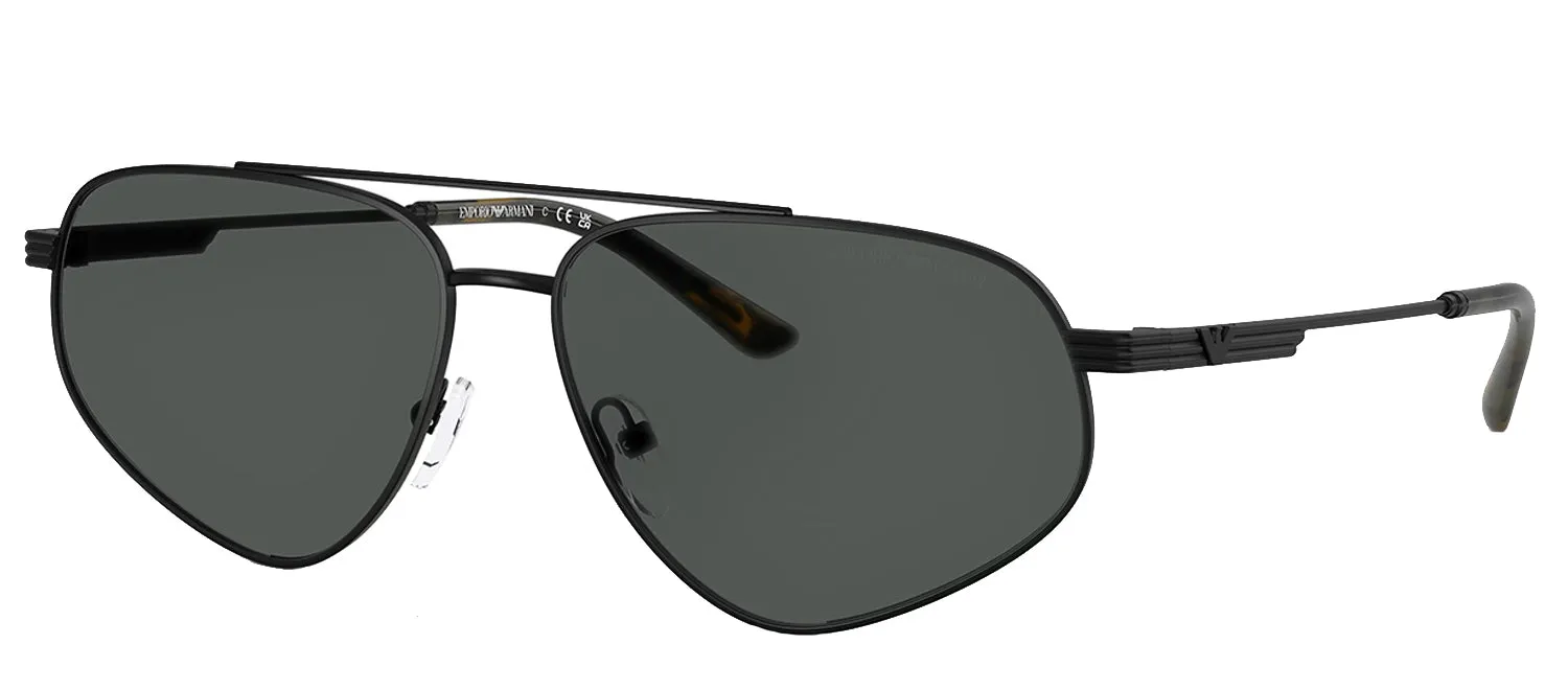 Emporio Armani EA 2156 300187 Pilot Metal Black Sunglasses with Grey Lens sold by Gaffos product image thumbnail 2