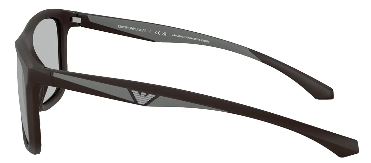 Emporio Armani EA 4234U 618687 Square Plastic Brown Sunglasses with Grey Lens sold by Gaffos product image thumbnail 3
