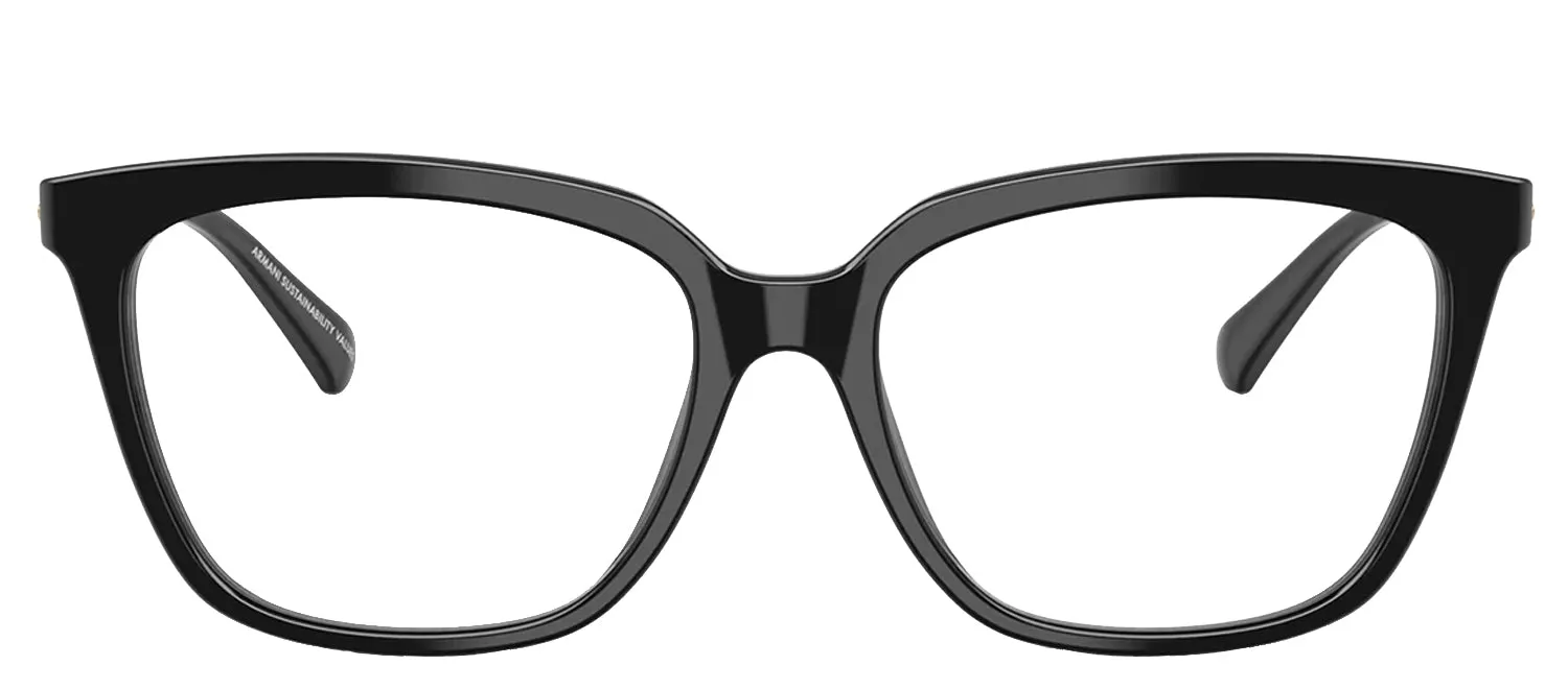 Emporio Armani EA 3248 5017 Cat-Eye Plastic Black Eyeglasses with Logo Stamped Demo Lenses sold by Gaffos