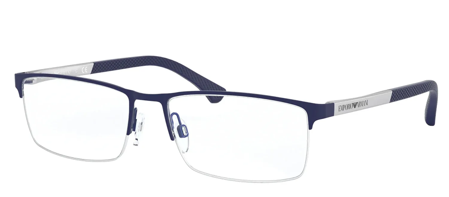 Emporio Armani EA 1041 3131 Rectangle Metal Blue Eyeglasses with Logo Stamped Demo Lenses sold by Gaffos product image thumbnail 2