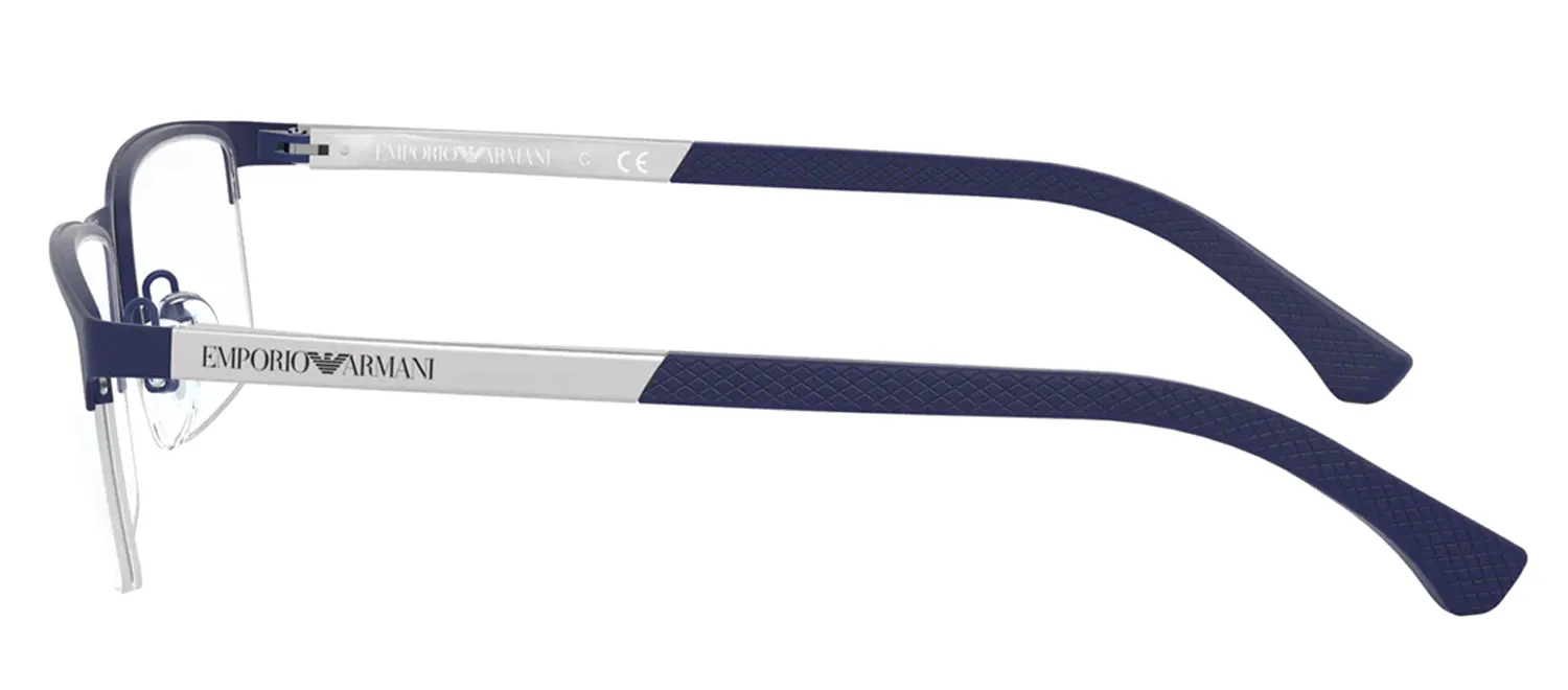 Emporio Armani EA 1041 3131 Rectangle Metal Blue Eyeglasses with Logo Stamped Demo Lenses sold by Gaffos product image thumbnail 3