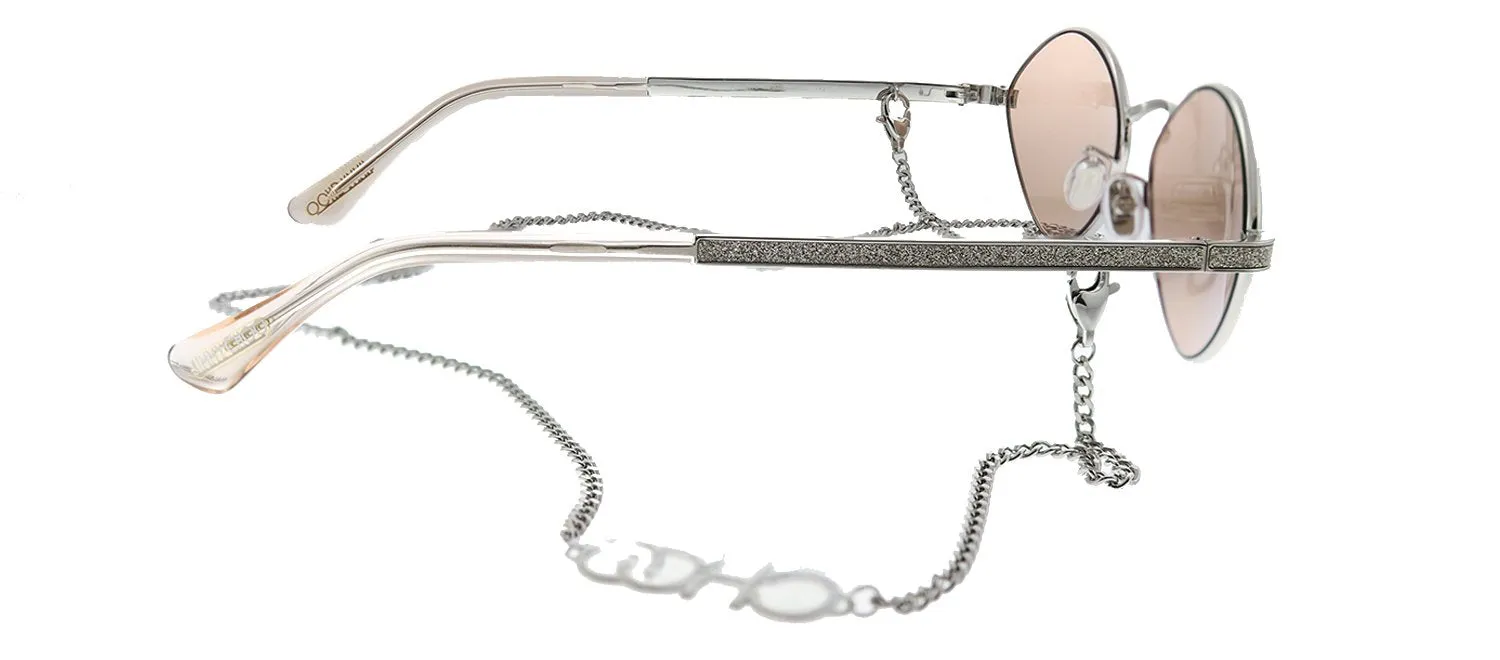 Jimmy Choo JC SONNY/S 9F6 2S Geometric Metal Silver Sunglasses with Pink Mirror Lens sold by Gaffos product image thumbnail 3