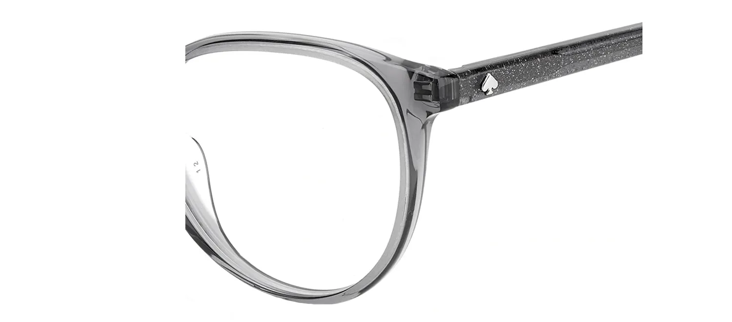 Kate Spade KS Adelle KB7 Oval Plastic Grey Eyeglasses with Logo Stamped Demo Lenses sold by Gaffos product image thumbnail 3
