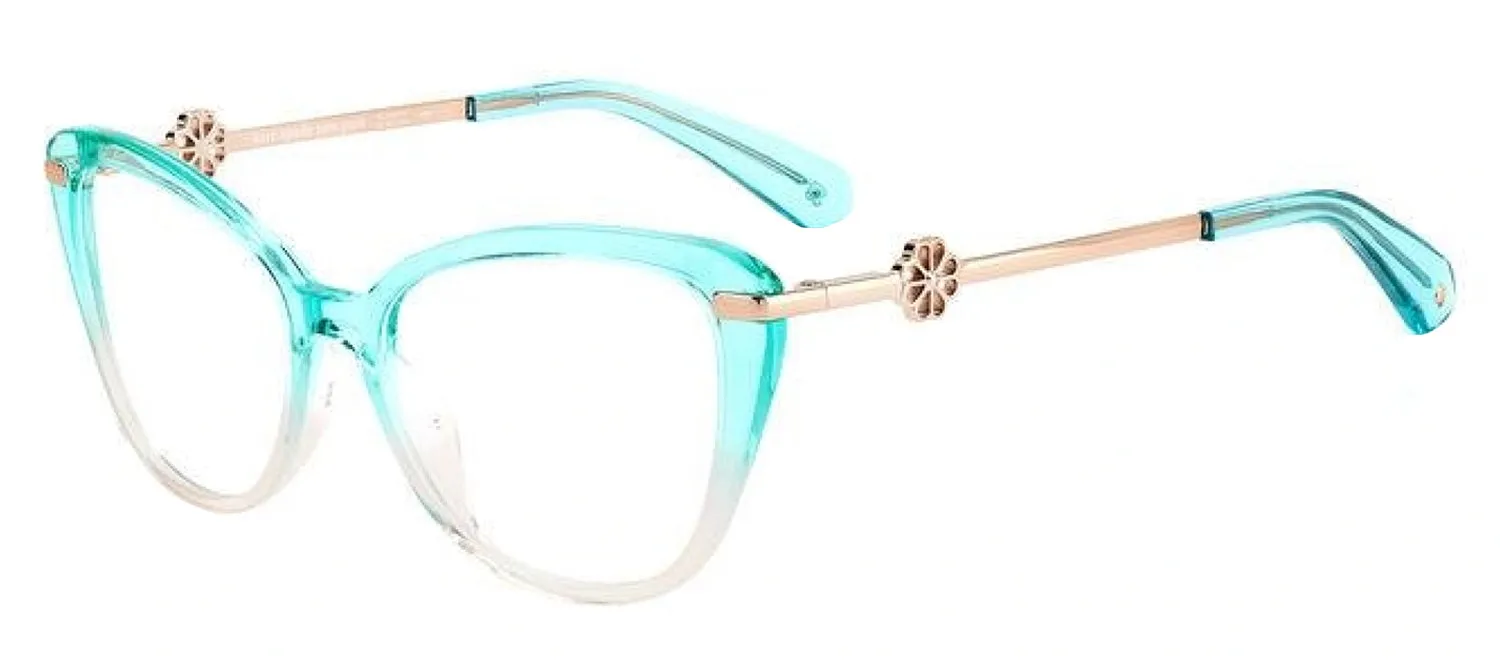 Kate Spade KS Flavia IWB Butterfly Plastic Green Eyeglasses with Logo Stamped Demo Lenses sold by Gaffos product image thumbnail 2